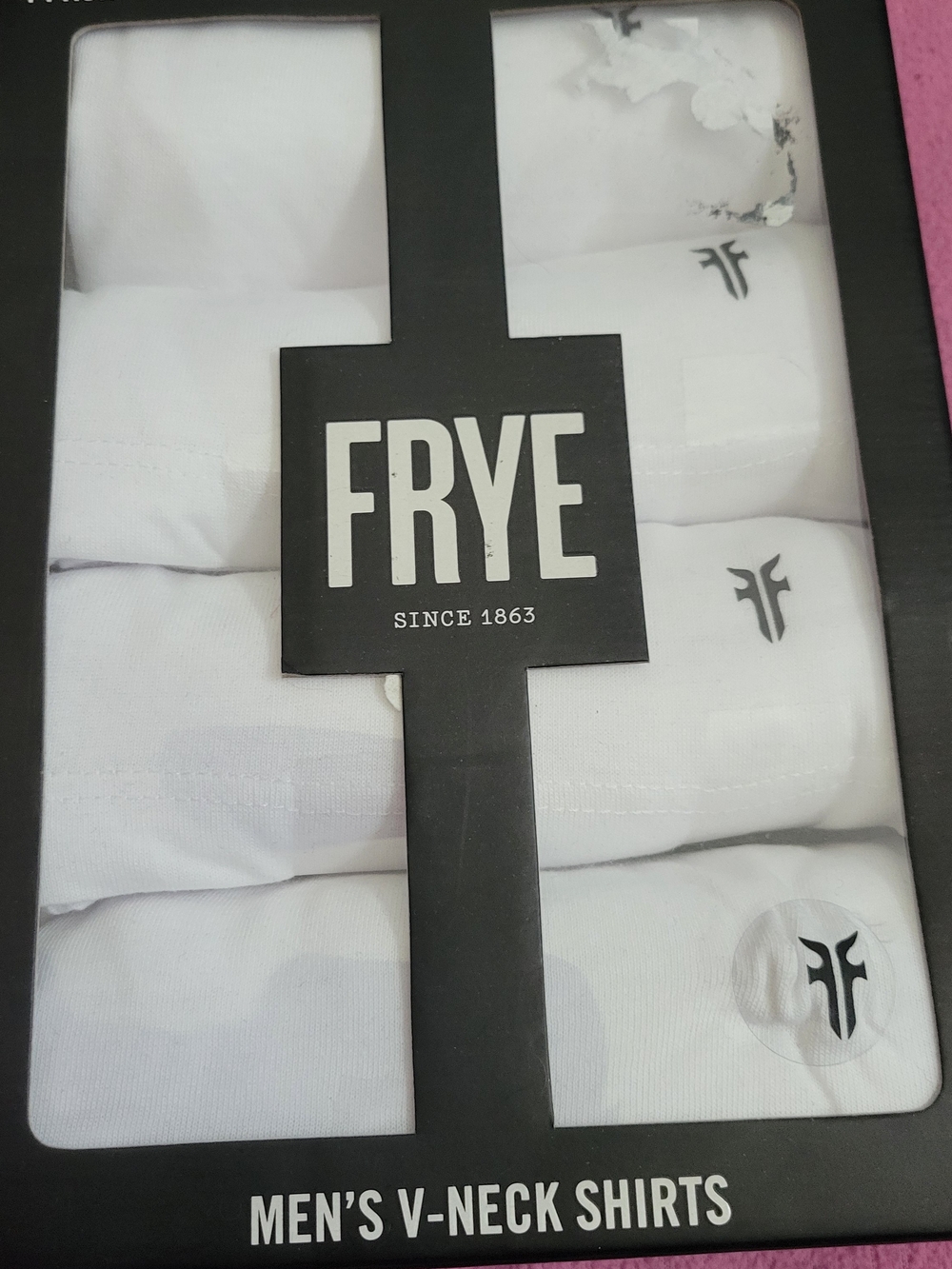 FRYE Men's V-Neck Shirt Pack in White